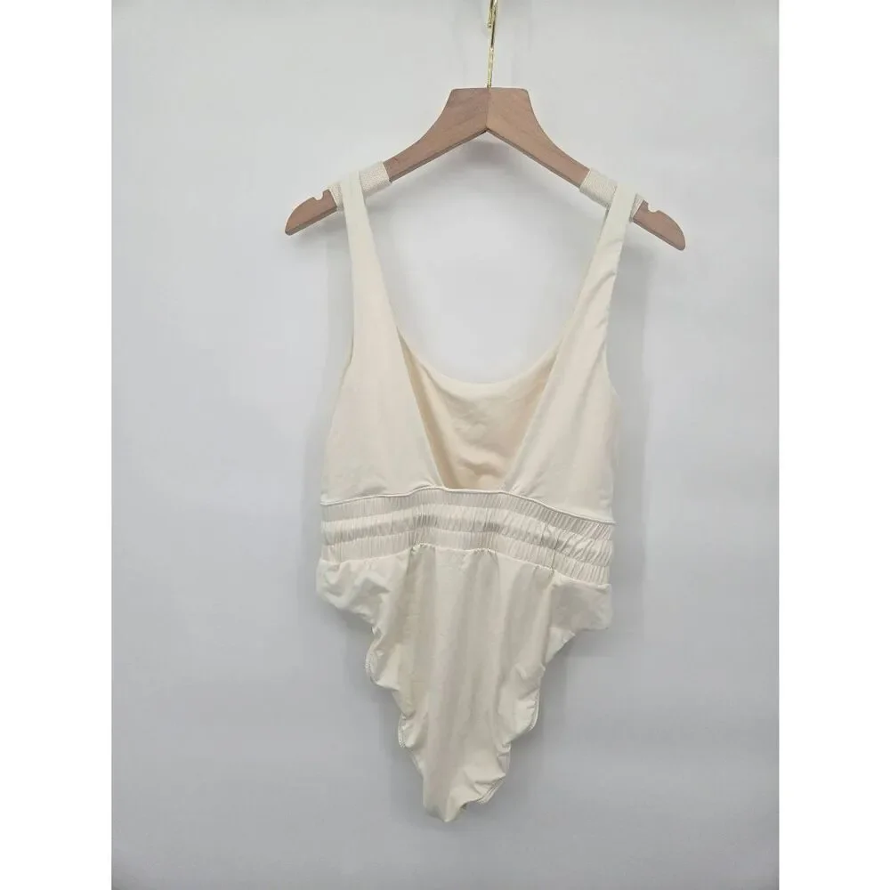 Good American Waist Framer One Piece Swimsuit Drawstring Size 2 US M